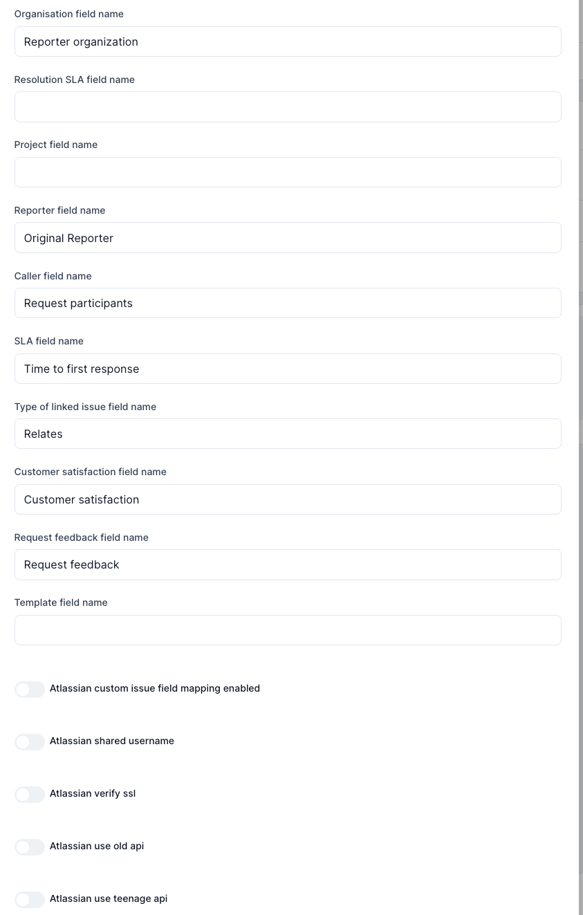 Atlassian configuration
