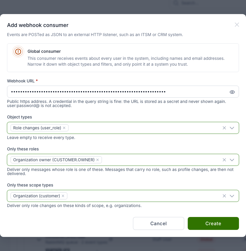 Add webhook consumer
