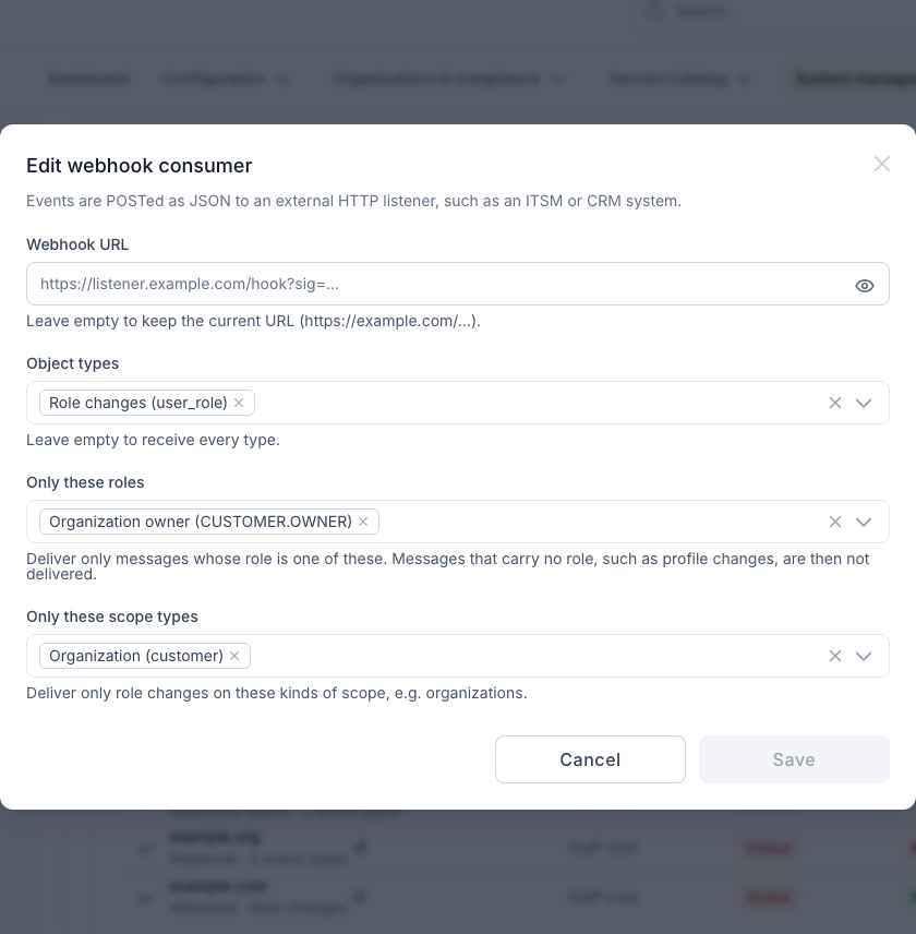 Edit webhook consumer