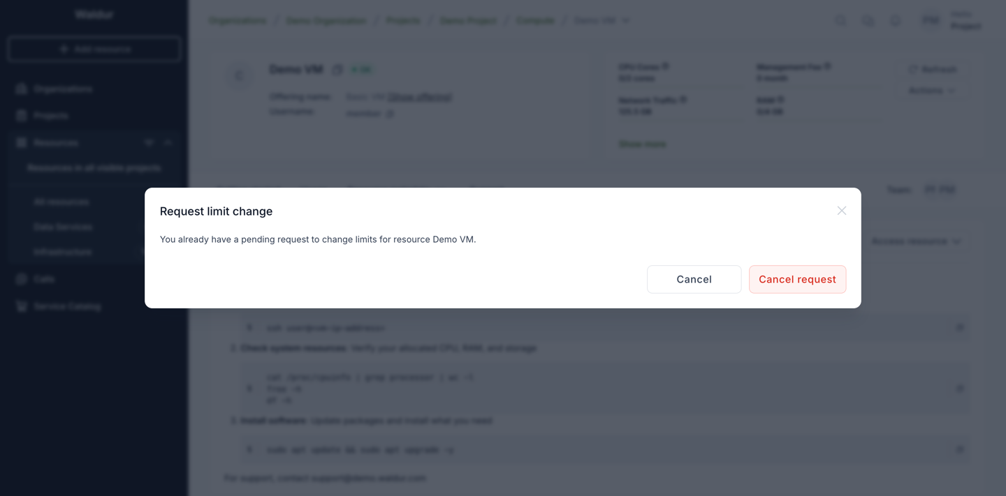 An already pending request